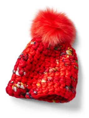 Patterned Chunky Wool Knit Hat