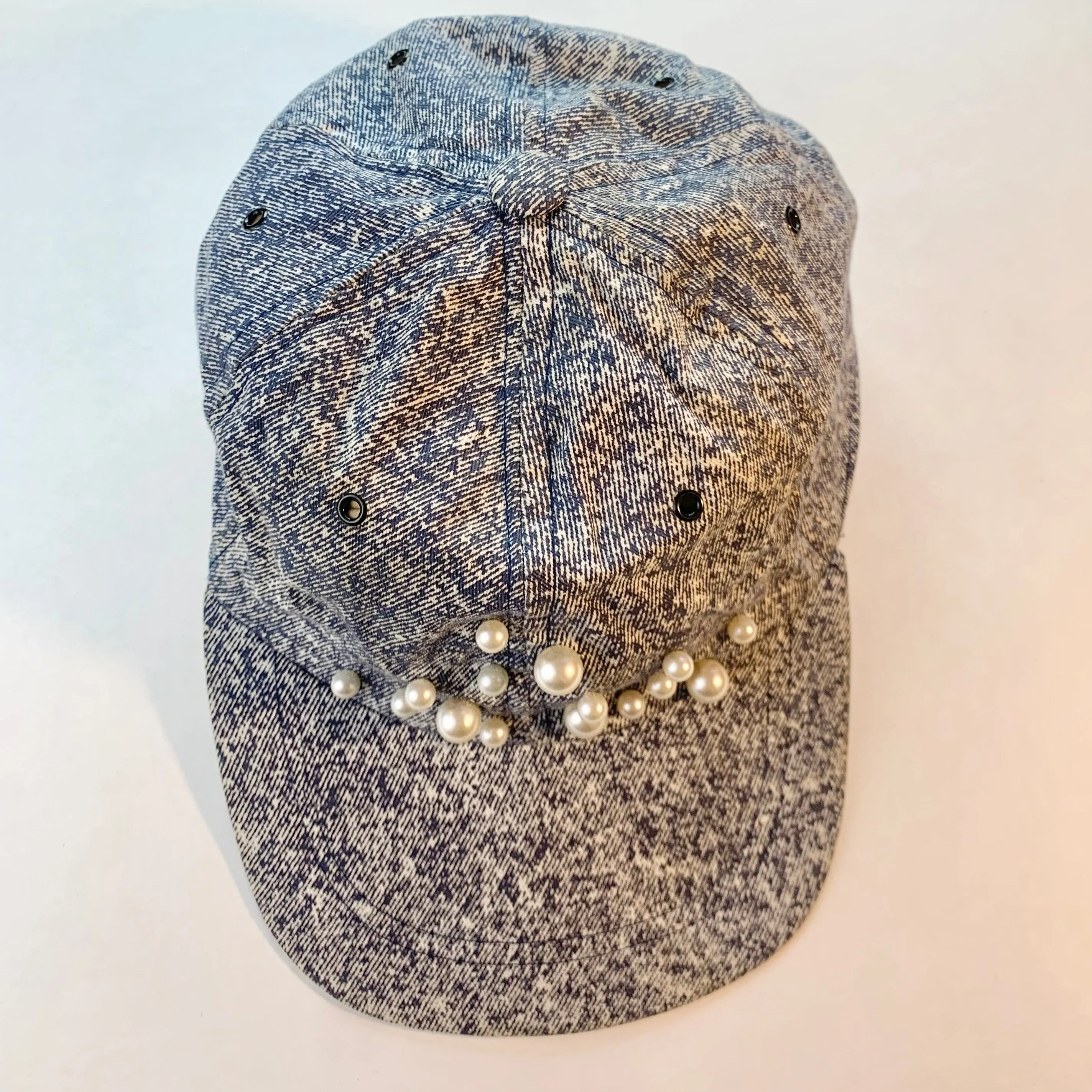 Pearl acid wash baseball hat