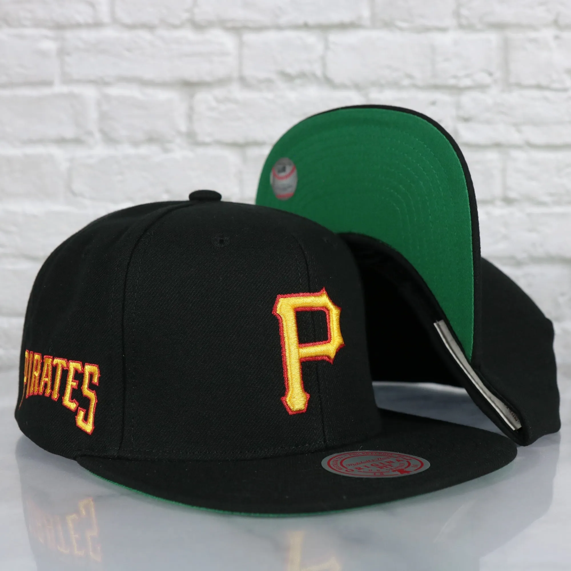 Pittsburgh Pirates Cooperstown Pirates script side patch Evergreen Pro Variety Pack | Black Snapback Hat