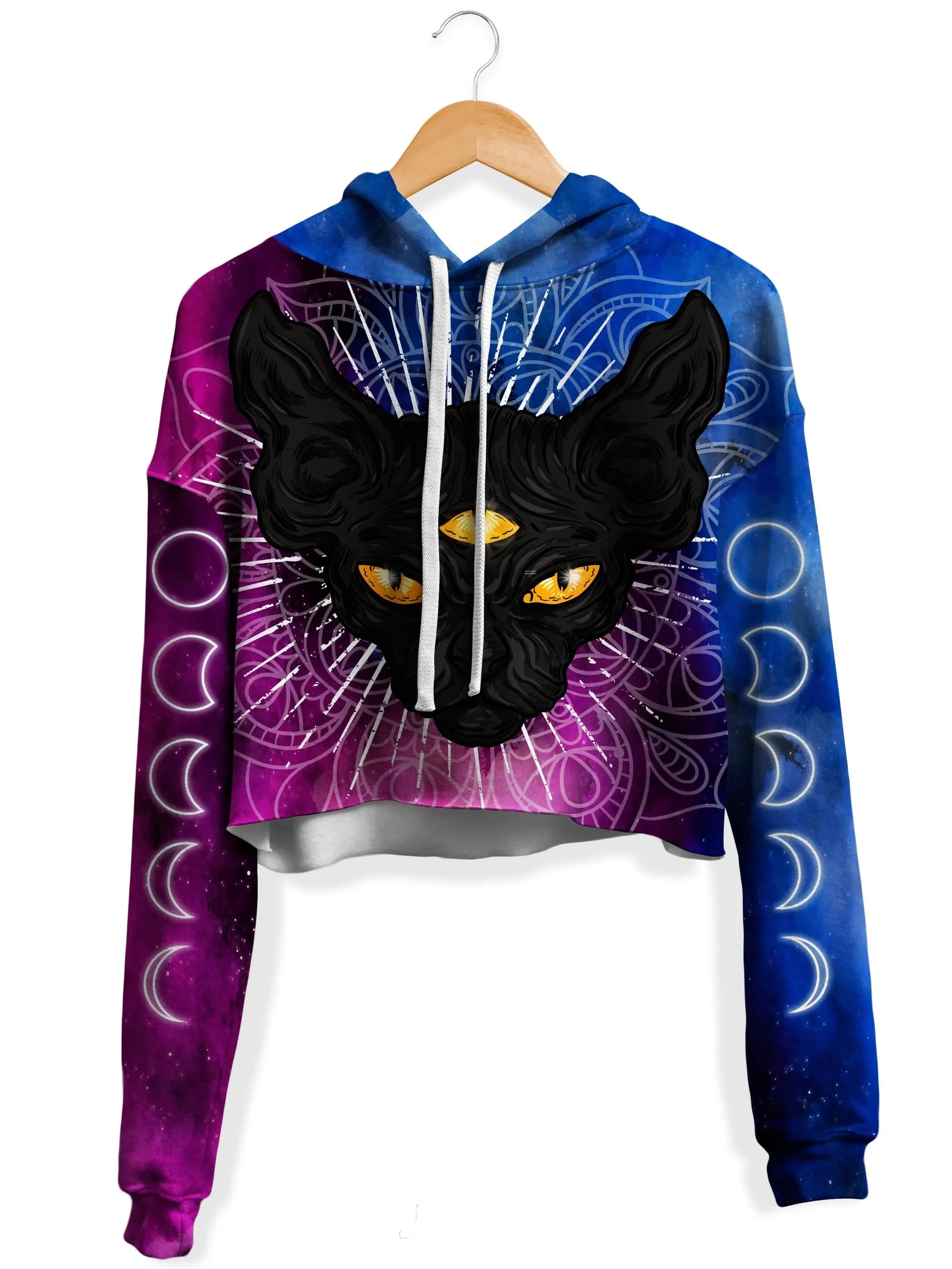 Prophet Cat Fleece Crop Hoodie (Clearance)