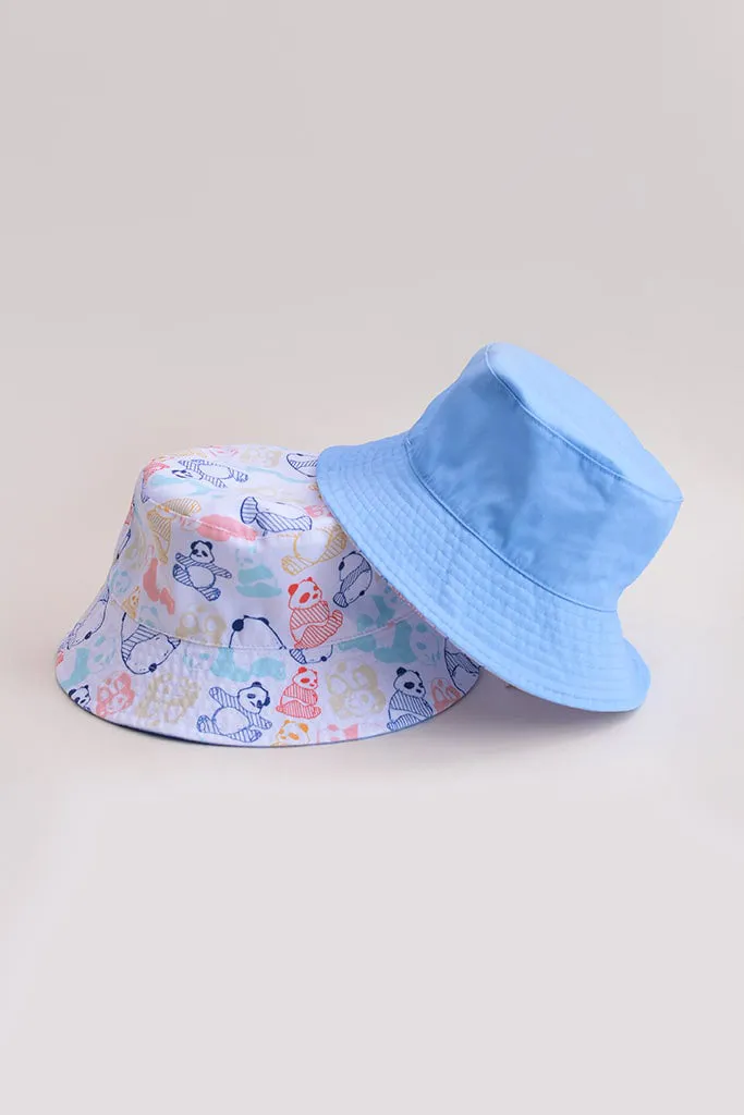 Reversible Bucket Hat (Kids) - Pastel Panda