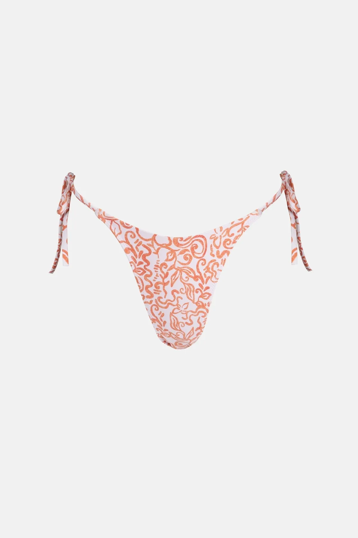 Rhythm Islander Floral Tie Side Hi Cut Bikini Bottom - Coral