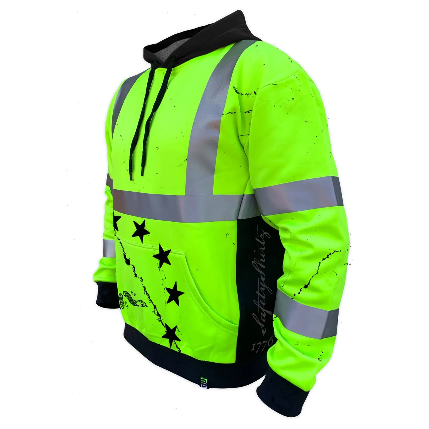 SafetyShirtz Men's SS360 1776 Class 3 Hi-Vis Safety Hoodie