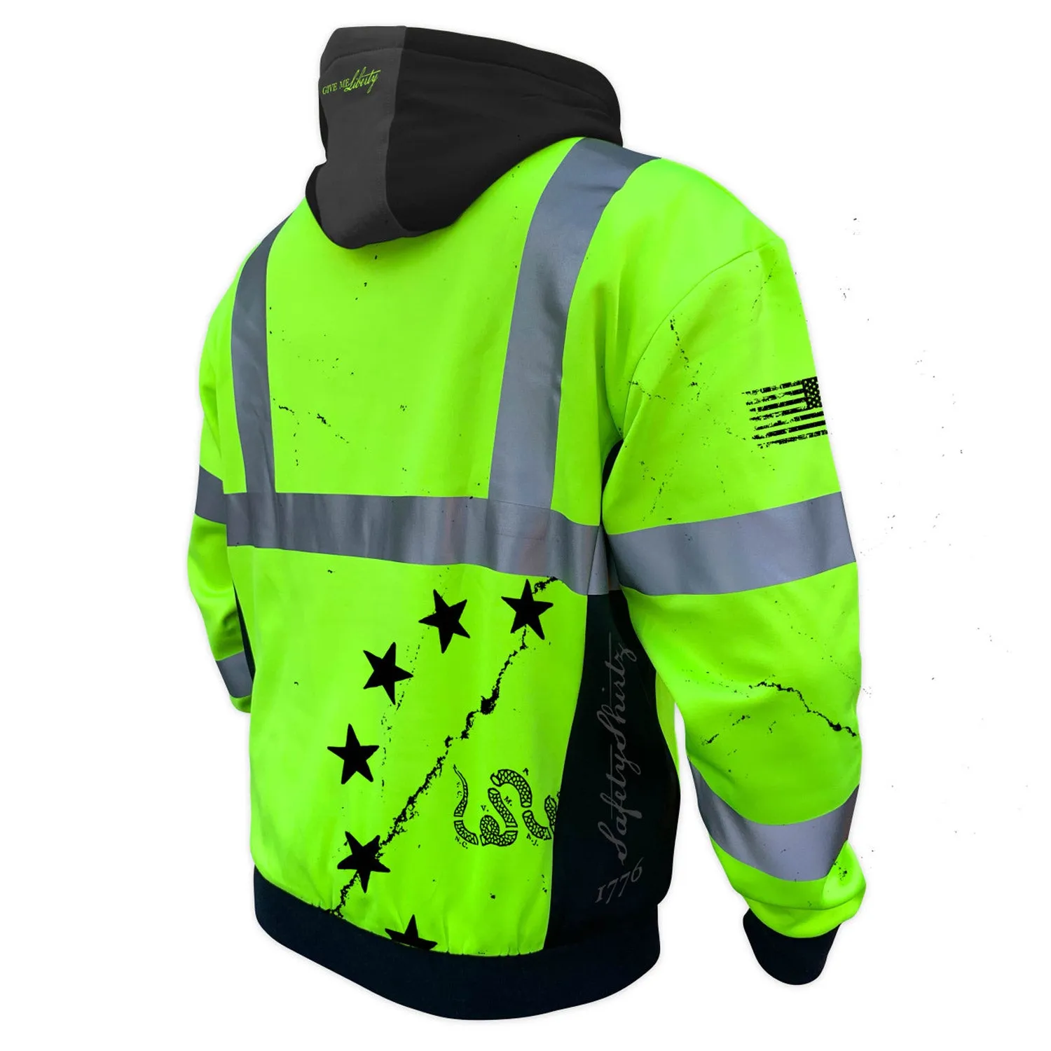 SafetyShirtz Men's SS360 1776 Class 3 Hi-Vis Safety Hoodie