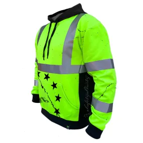 SafetyShirtz Men's SS360 1776 Class 3 Hi-Vis Safety Hoodie