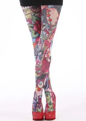 Silky Tattoo Blaze Tights ()