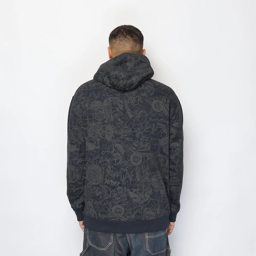 Slayer x DC Shoes - All Over Sweat Hood (Black/Grey)