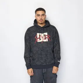 Slayer x DC Shoes - All Over Sweat Hood (Black/Grey)