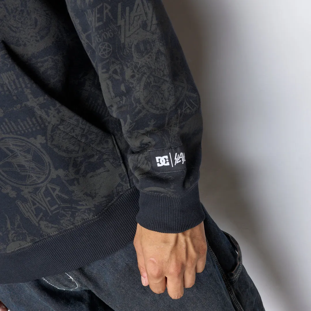 Slayer x DC Shoes - All Over Sweat Hood (Black/Grey)