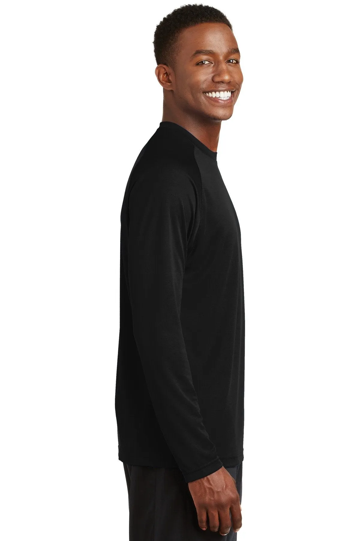 Sport-Tek Dry Zone Long Sleeve Raglan T-Shirt T473LS Black