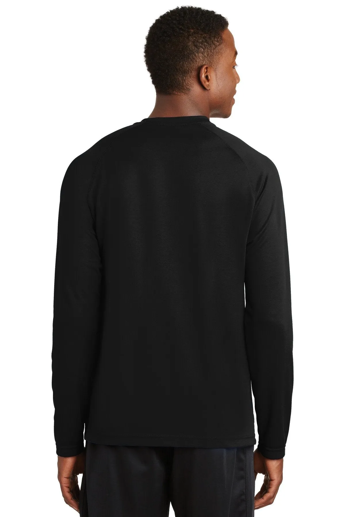 Sport-Tek Dry Zone Long Sleeve Raglan T-Shirt T473LS Black