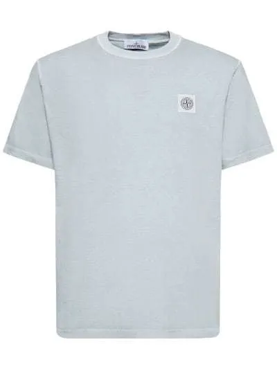 STONE ISLAND  |Crew Neck Cotton Short Sleeves Logo Crew Neck T-Shirts