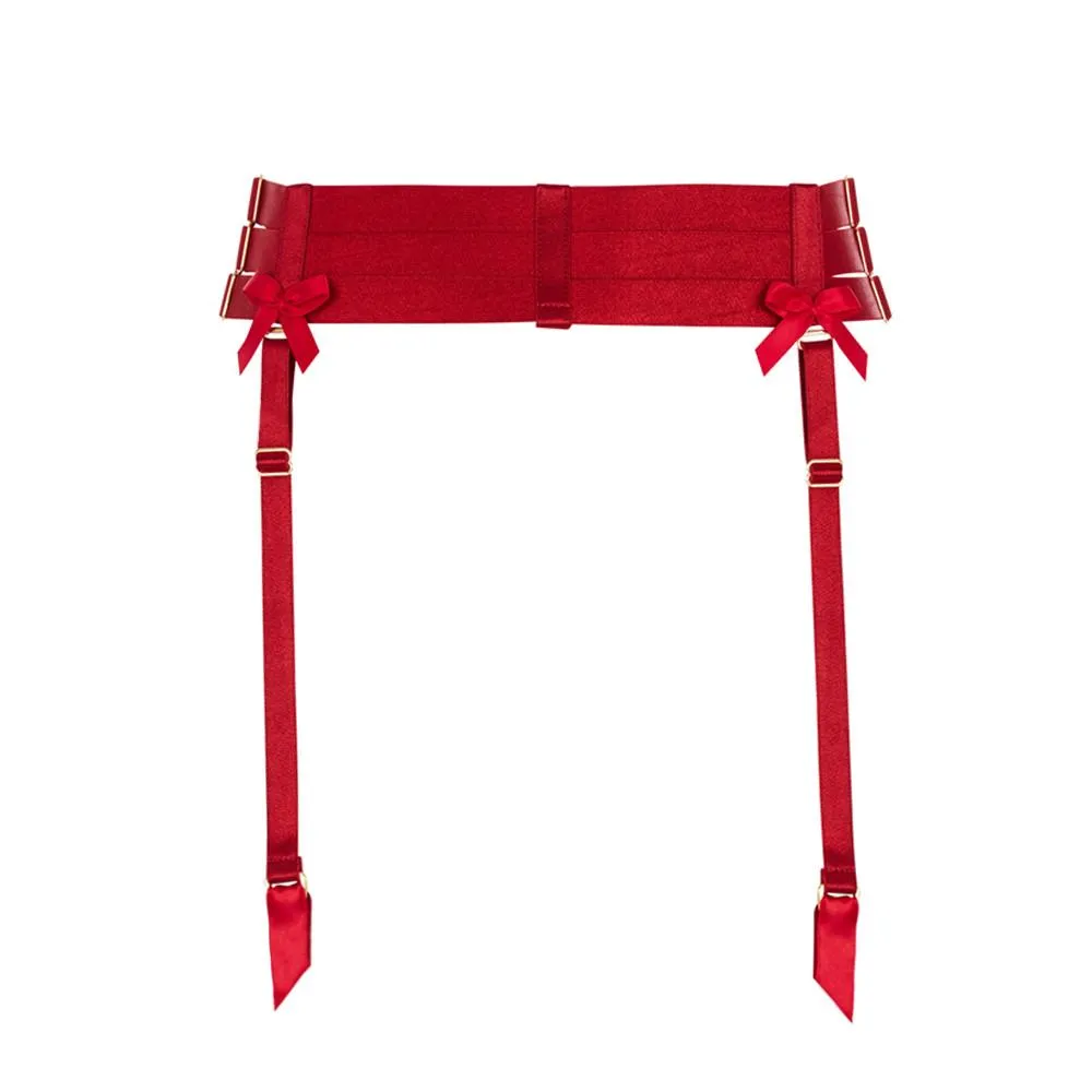 Strap Suspender Belt Burnt Red