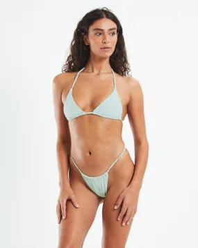 Subtitled Tiah Terry Toweling Triangle Bikini Green