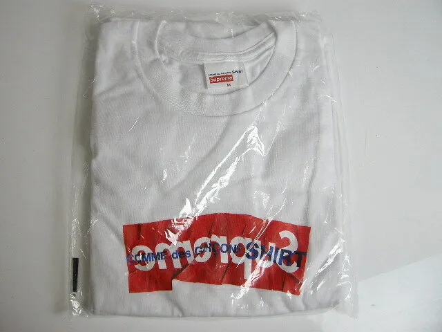 Supreme  |17SS◆Size S-M◆Supreme x COMME des GARCONS box logo tee White