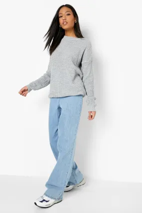 Tall Basic Waffle Knitted Sweater