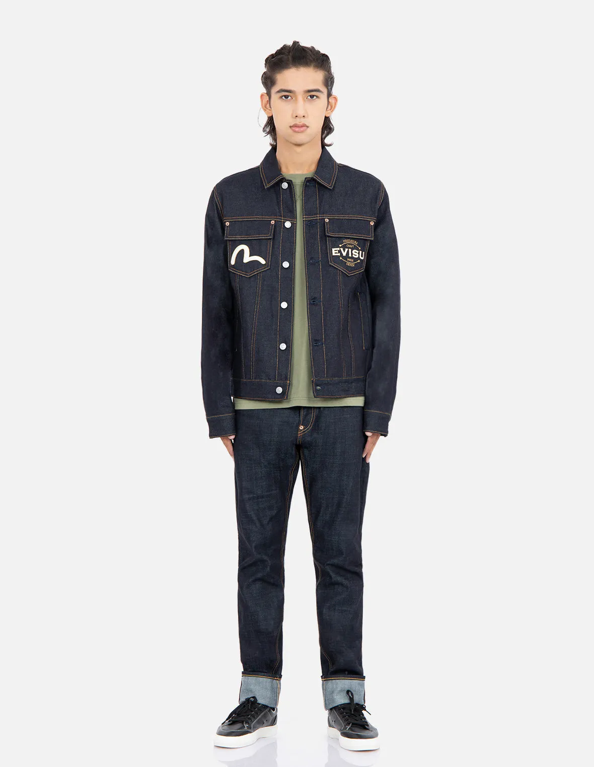 Tattoo Koi Daicock Embroidery Denim Jacket