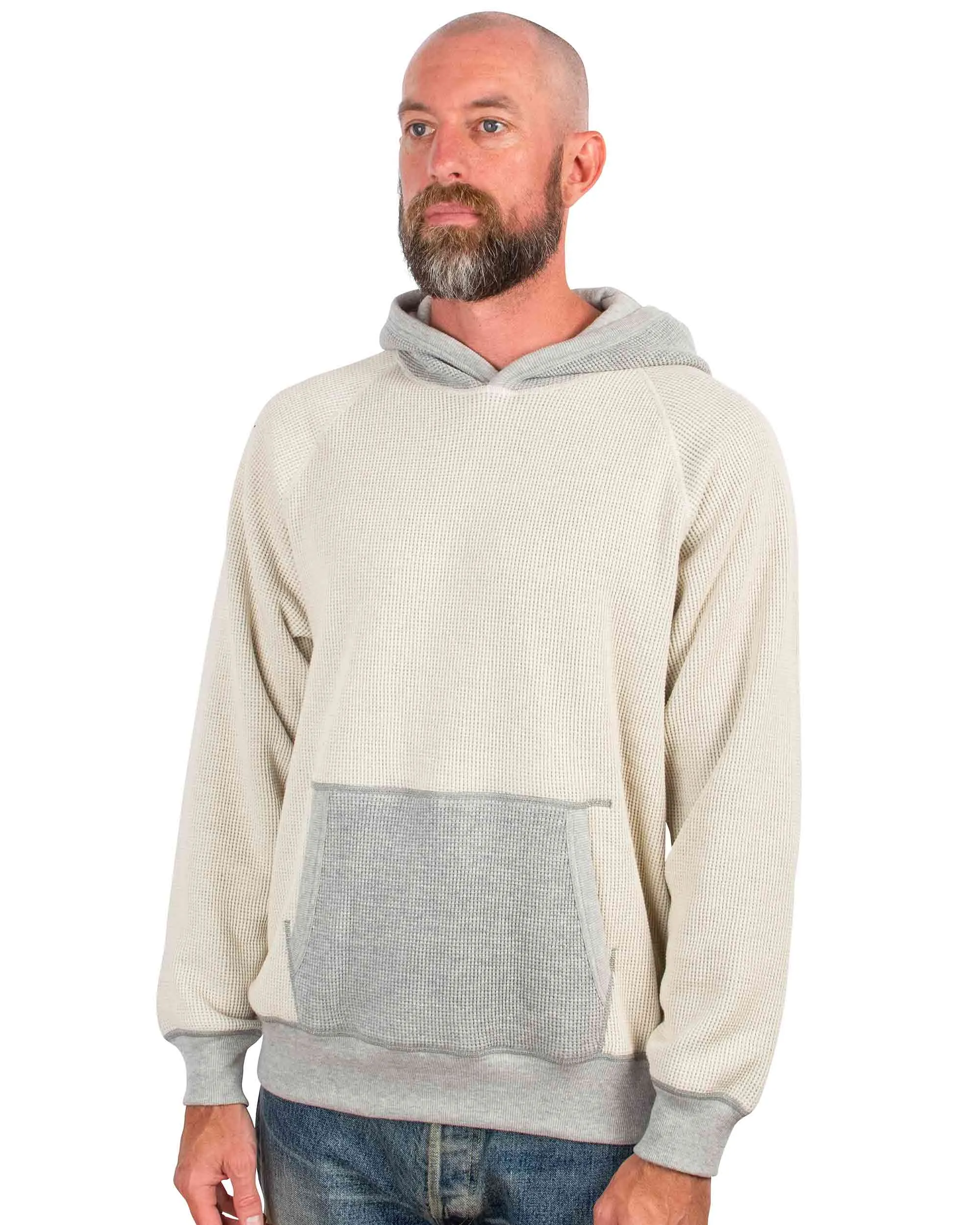 The Real McCoy's MC22005 Thermal Sweatshirt (Two-Tone) Grey