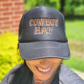 Trucker Black Cowboy Hat Cap