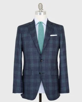 Virgil No. 2 Jacket in Navy/Seaglass Plaid Hopsack