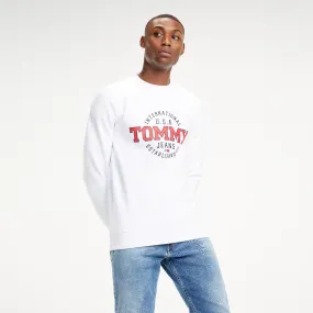 White Tommy Jeans Circle Logo Sweatshirt | Sweatshirts & Hoodies | Tommy Hilfiger