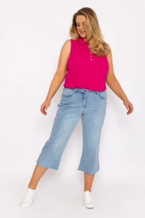 Wide Leg Culotte Jeans in Denim